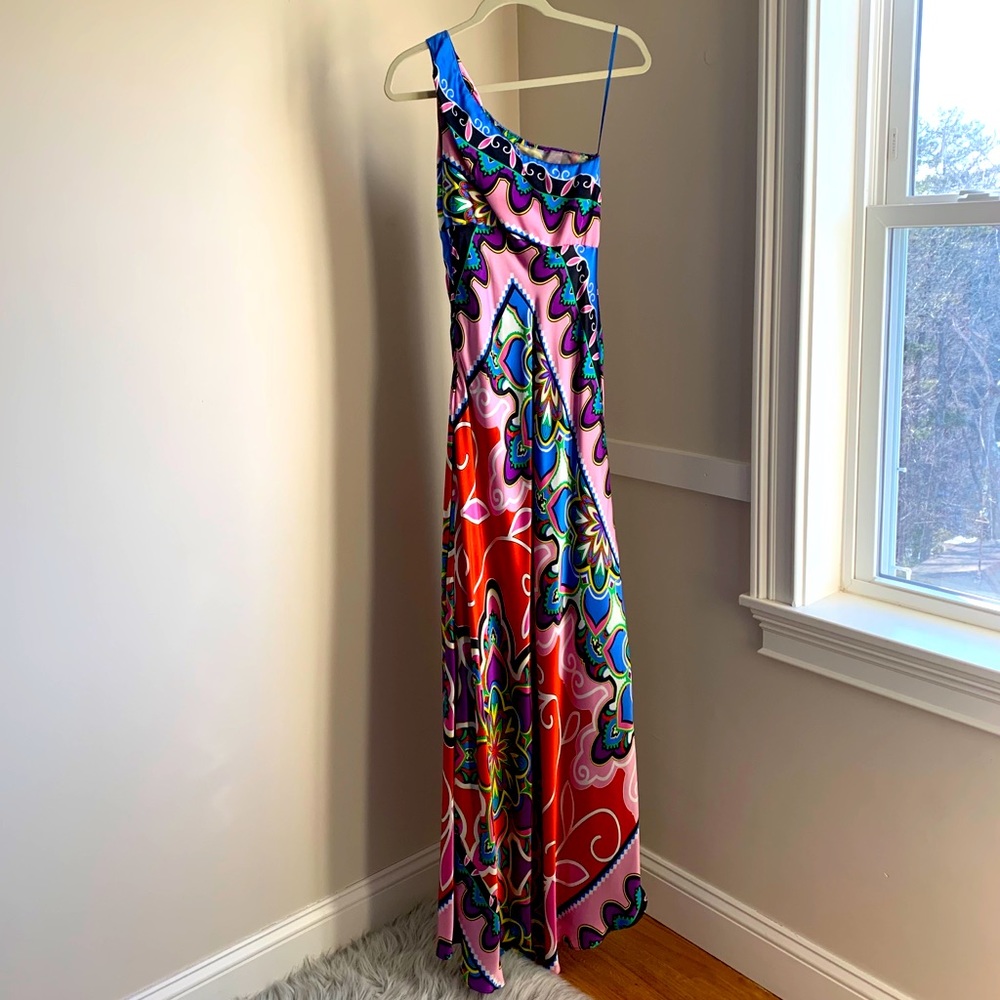 Cache tribal colors evening gown